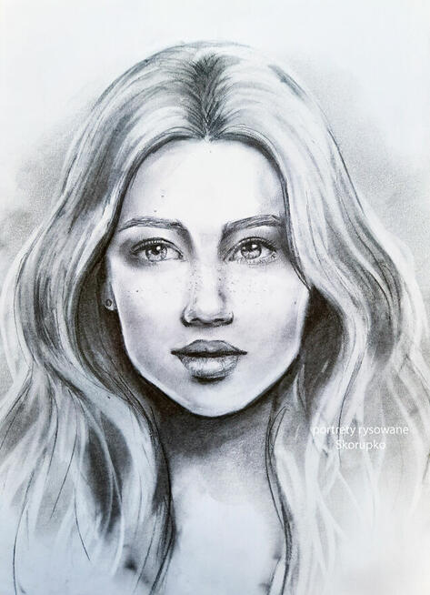 Portret ze zdjęcia na zamówienie. Ręcznie rysowany.