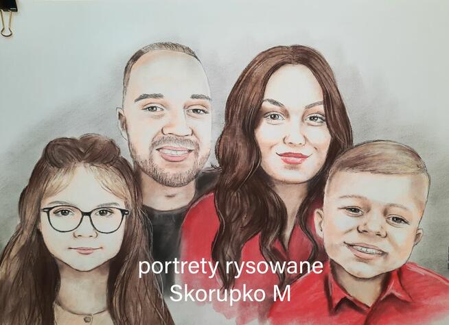 Portrety na zamówienie ze zdjęć. Ręcznie malowane.