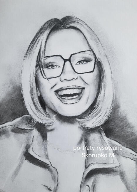 Portret ze zdjęcia na zamówienie. Ręcznie rysowany.