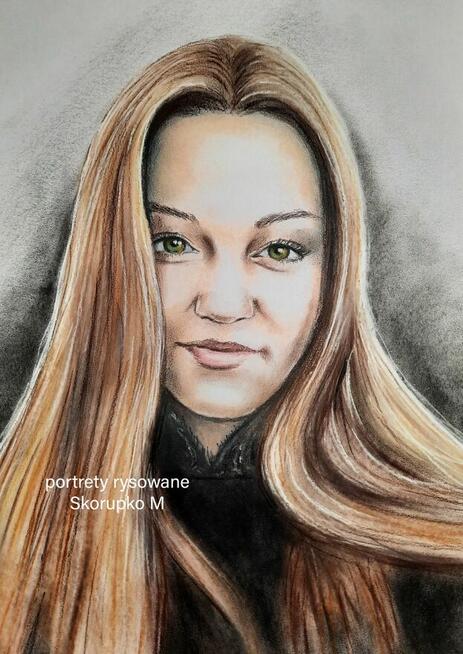 Portret ze zdjęcia na zamówienie. Ręcznie rysowany.