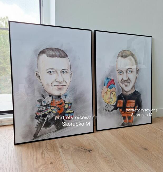 Portret ze zdjęcia na zamówienie. Ręcznie rysowany.