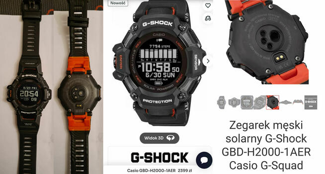 Zegarek męski Solarny G-Shock GBD-H2000-1AER Casio G-Squad