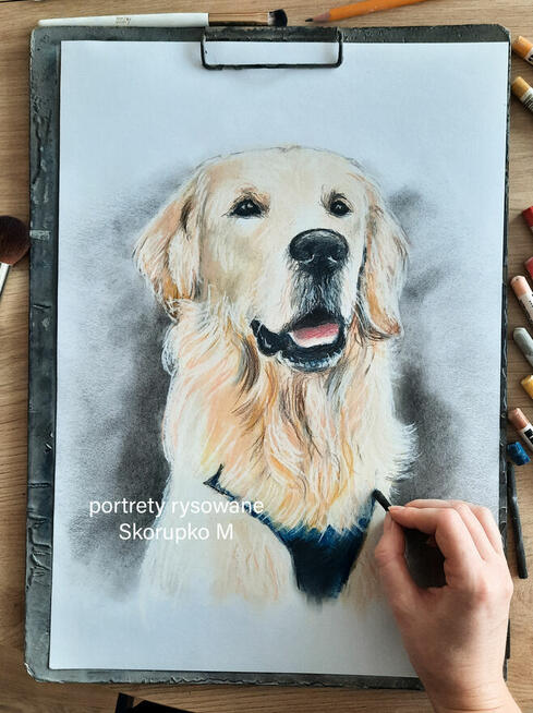 Portret ze zdjęcia na zamówienie. Ręcznie rysowany.