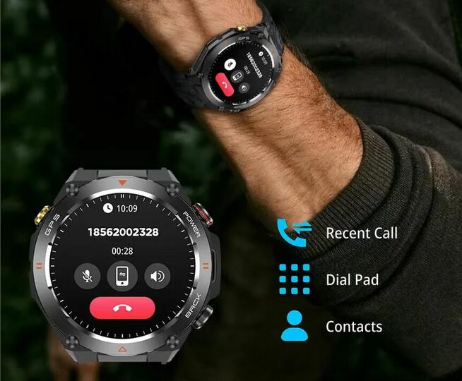 Smartwatch KC82 Inteligentny 1,45 cala z GPS ,650Mah bateria