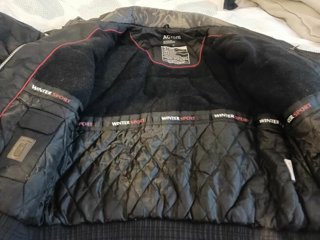 Kurtka męska zimowa -ciepła dużo kieszeni XL