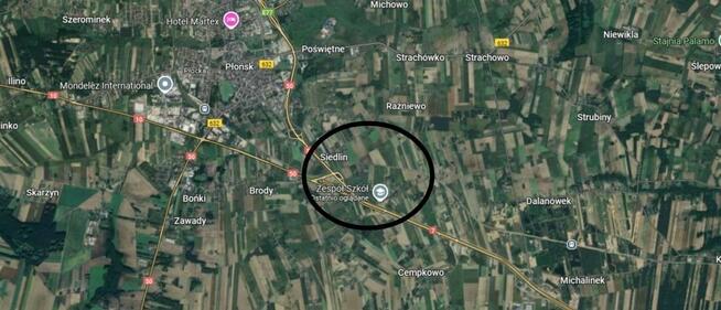 Siedlin k/Płońska działka 1,2 ha