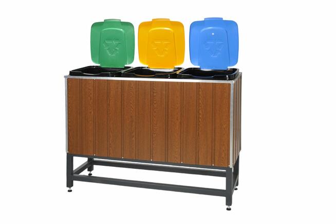 Kosz na śmieci do sortowania z osłoną