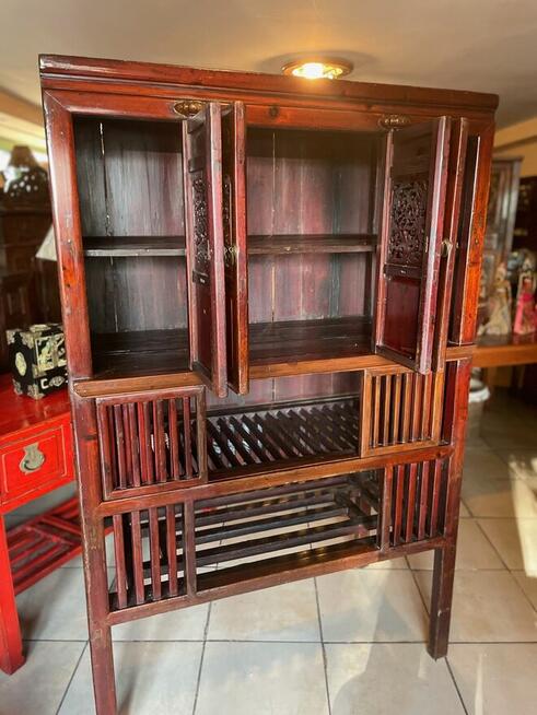 Szafka chińska drewniana antyk, szafka orientalna