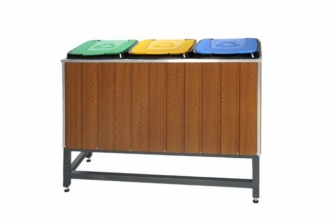 Kosz na śmieci do sortowania z osłoną