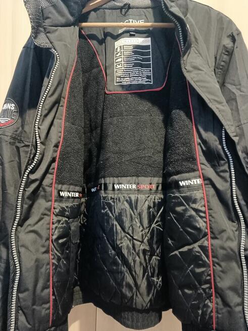 Kurtka męska zimowa -ciepła dużo kieszeni XL