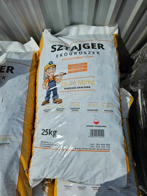 ekogroszek workowany kaloryczny, nie spiekający z transportem