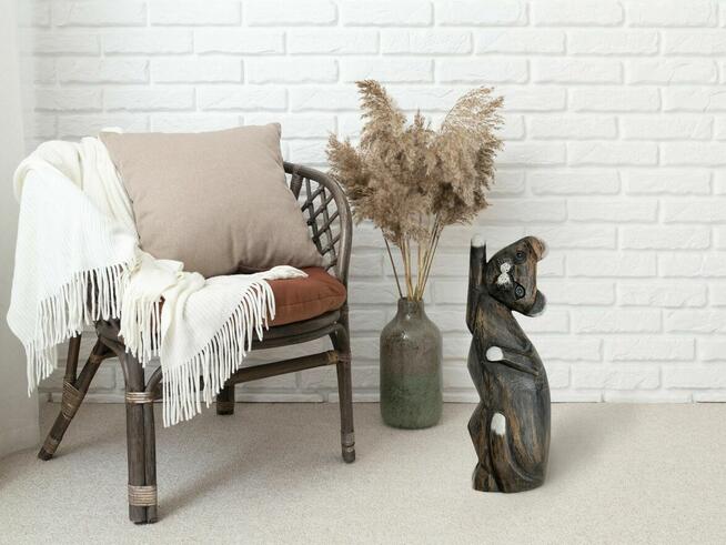 Kot, figura, rzeźba z drewna egzotycznego mango, 60 cm