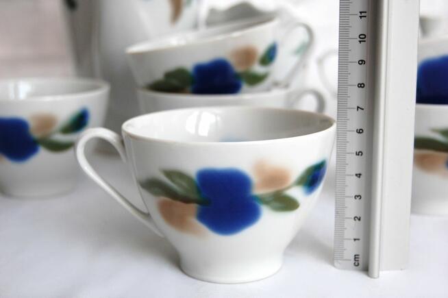 Porcelana Ćmielów, Feston, serwis do kawy, ręcznie malowany