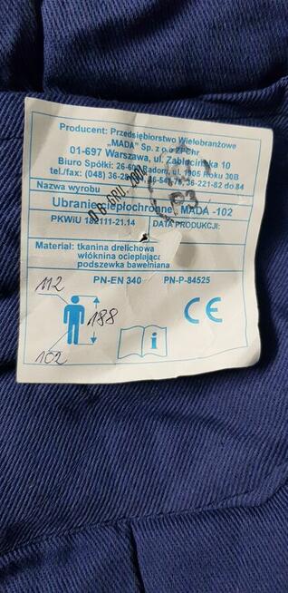 Nowe męskie ocieplane spodnie robocze, drelichowe