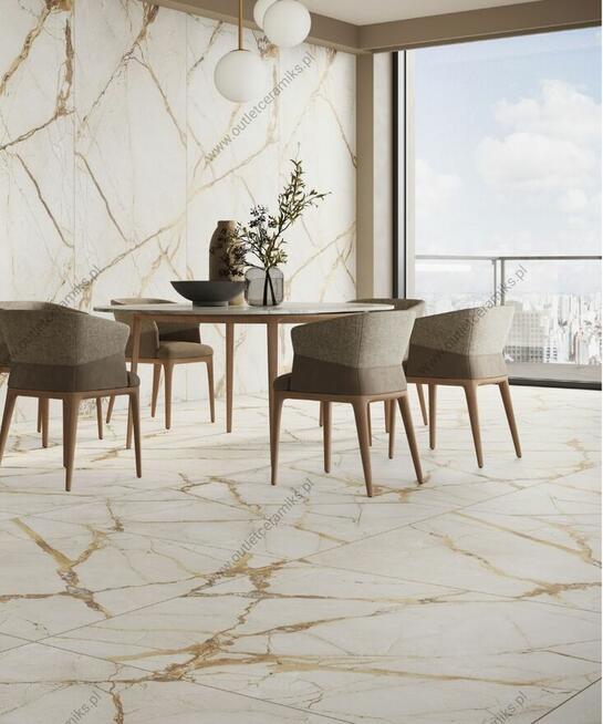 Płytki łazienkowe beżowy marmur 120x60 Ovation beige