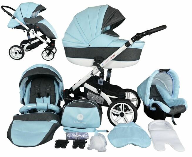 Okazja 50% ceny Nowy Wózek Dziecięcy Aveiro zestaw 3w1