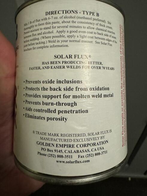 Topnik do spawania stali nierdzewnej bez osłony grani TIG.