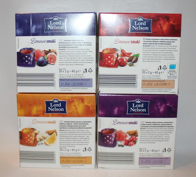 Herbata Lord Nelson zimowe smaki żurawina śliwka cynamon