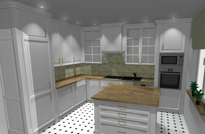 Projekt 3D Kuchni , wizualizacja