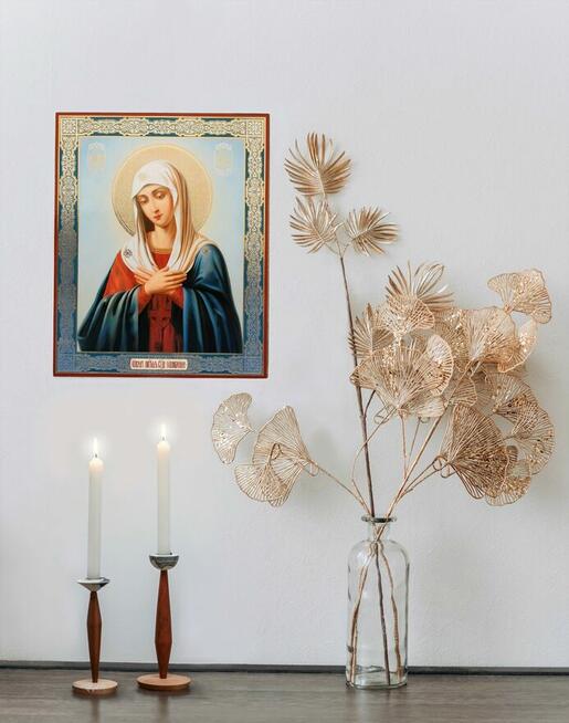 Matka Boża, Maryja, ikona prawosławna, rosyjska Sofrino druk