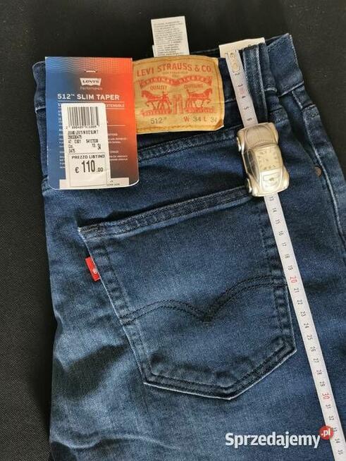 Levis 512 Slim Taper W34 L34 NOWE Jeansy piękny kolor