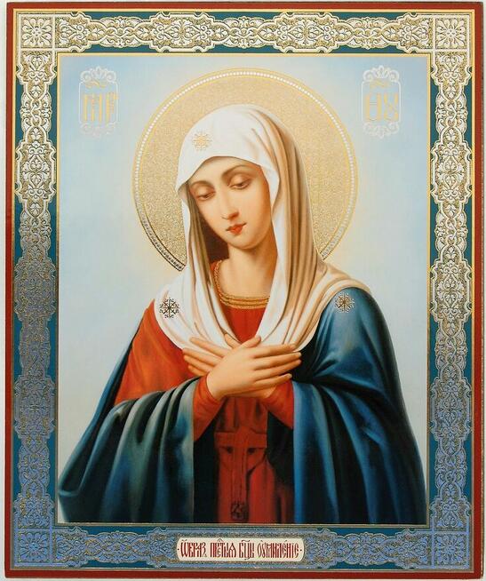 Matka Boża, Maryja, ikona prawosławna, rosyjska Sofrino druk