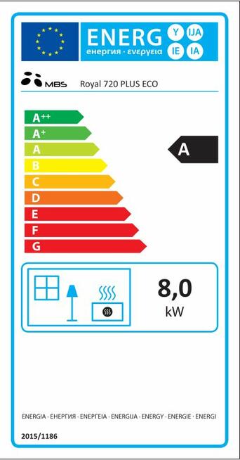 KUCHNIA NA DREWNO ROYAL 720 BRĄZ PRAWA
