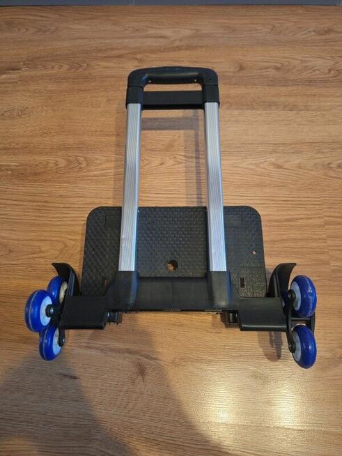 Wózek stelaż do plecaka i zakupów na kauczukowych 6 kołach