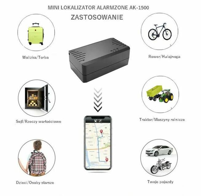Mini Lokalizator Do Roweru GPS 4G LTE AlarmZone NT19NA