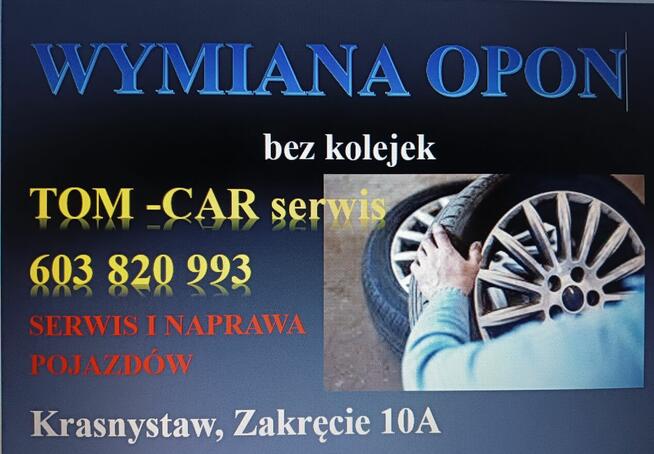 Wymiana opon serwis olejowy naprawy bieżące