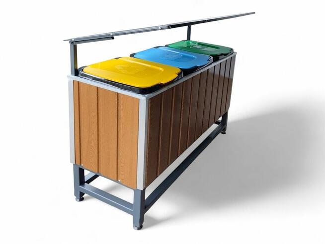 Zabudowa kosza do sortowania z daszkiem
