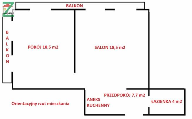 Dwupokojowy, w pełni wyposażony apartament