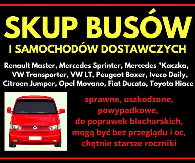 Skup MERCEDES Sprinter IVECO Daily busy kasacja złomowanie