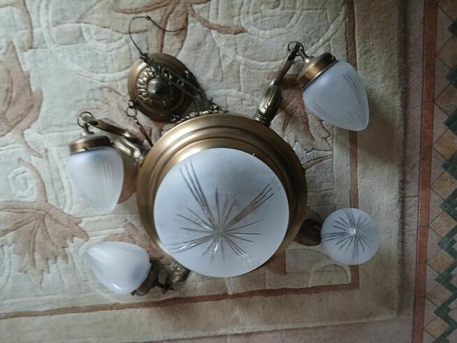 Żyrandole mosiężne 2 szt.