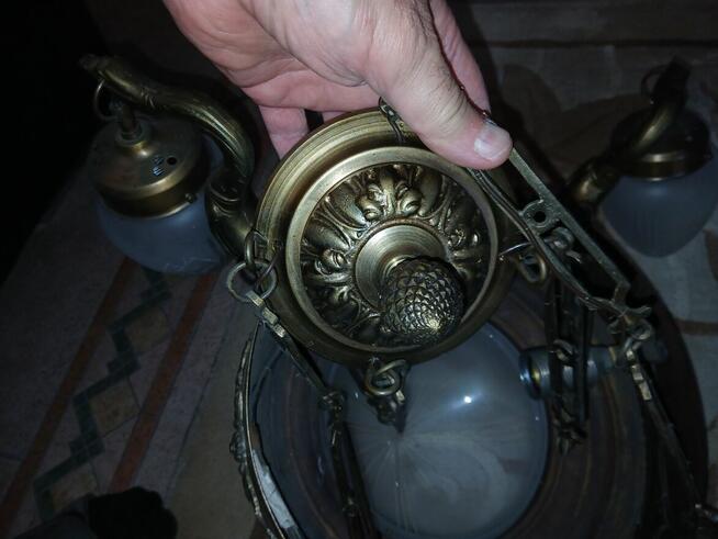 Żyrandole mosiężne 2 szt.