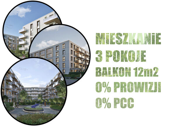 Katowice Paderewskiego 3 pokoje balkon 12m2