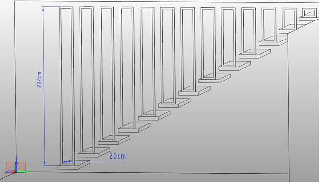 Balustrada schodów z profili