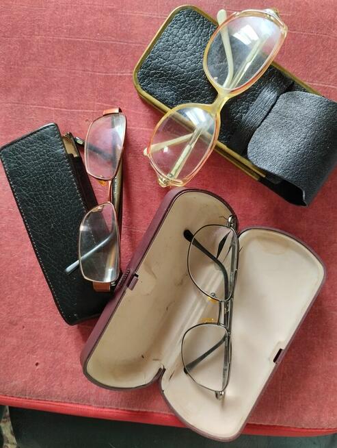 Okulary optyczne z etui.