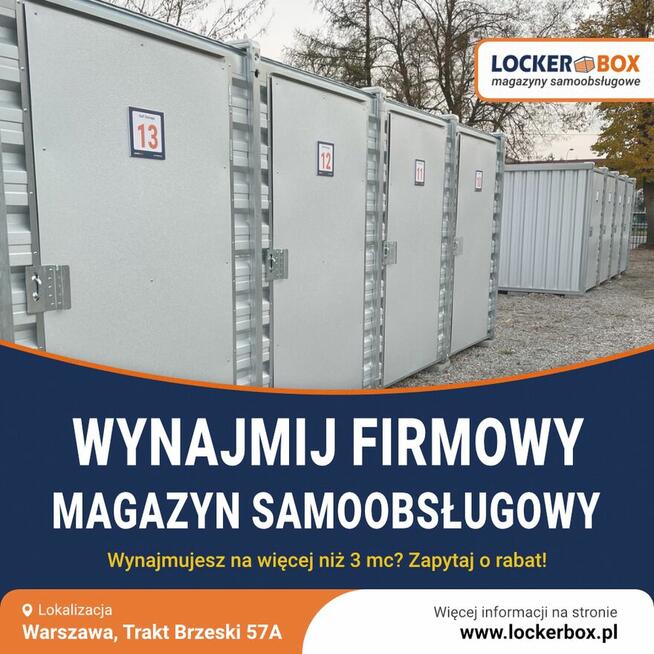 Wynajmę magazyn samoobsługowy 3m2 w Warszawie.