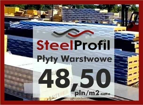 Płyta Warstwowa 10cm 4cm Dachowa Ścienna Płyty OBORNICKIE