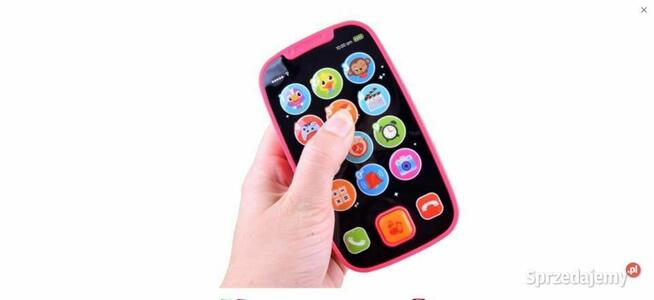 Telefon dla dzieci Hola 12,5 cm x 7 cm różowy uczy 2 języki