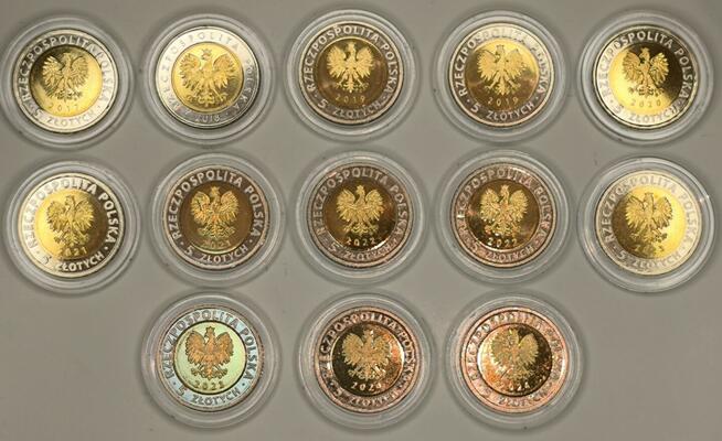 5zł - 15 monet z serii Odkryj Polskę 2017 -2025r.+ 2zł 2008r