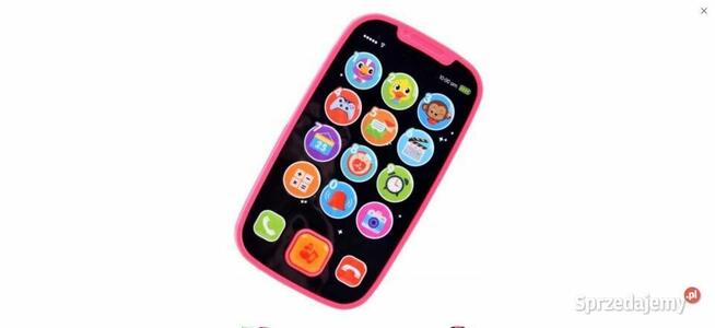 Telefon dla dzieci Hola 12,5 cm x 7 cm różowy uczy 2 języki