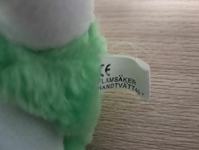 Zabawka pluszowa – zielony piesek, do sprzedania