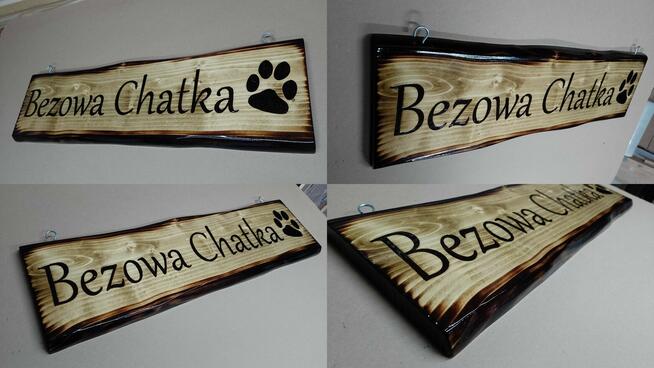 wypalanie napisów i grafik na drewnie grawer na desce szyld