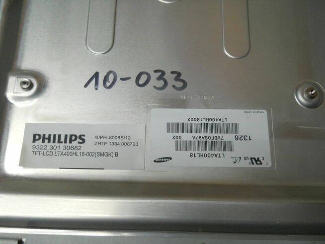 Matryca LED LTA400HL18 z TV Philips 40PFL8008S/12 10-033