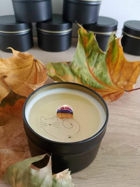 Świece sojowe zapachowe. Bardzo ładne ze wzorami.