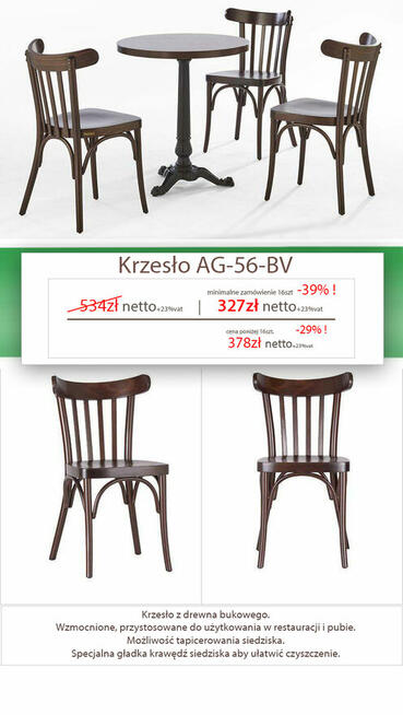 Krzesła do restauracji do pizzerii i pubu WYPRZEDAŻ