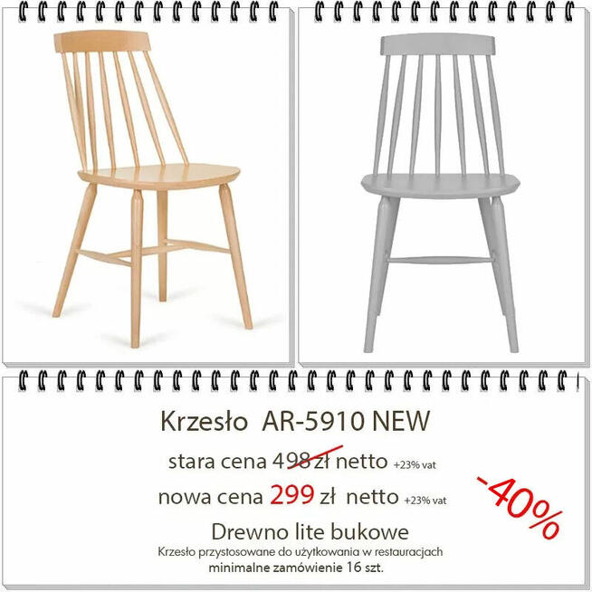 Krzesła gięte nowe - Najtaniej - Promocja gatunek 1