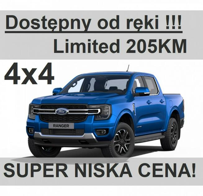 Nowy Ranger Limited 205KM 4x4 Pakiet Off-Road Niska Cena  2328 zł